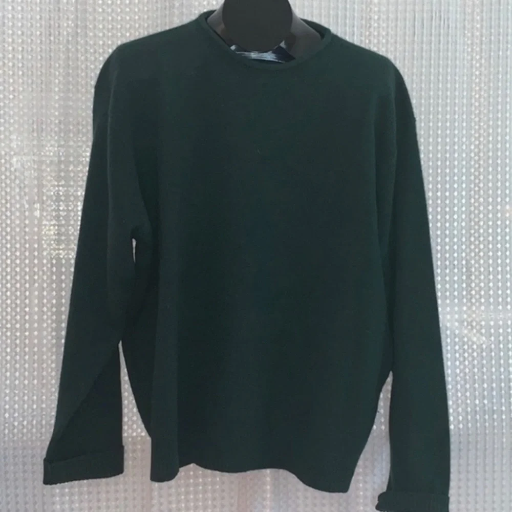 Polo by Ralph Lauren Mens Lambs Wool Sweater Sz XL Green VINTAGE.
